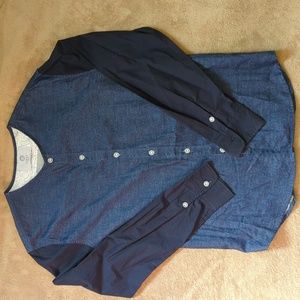 Blue Dressy Casual Blue Men's Button Up CWST California